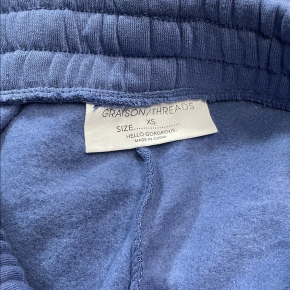 🆕 Grayson Threads Woman’s Slouchy Relaxed Vibrant Blue Joggers Fleece Sz XS NWT - Picture 7 of 8